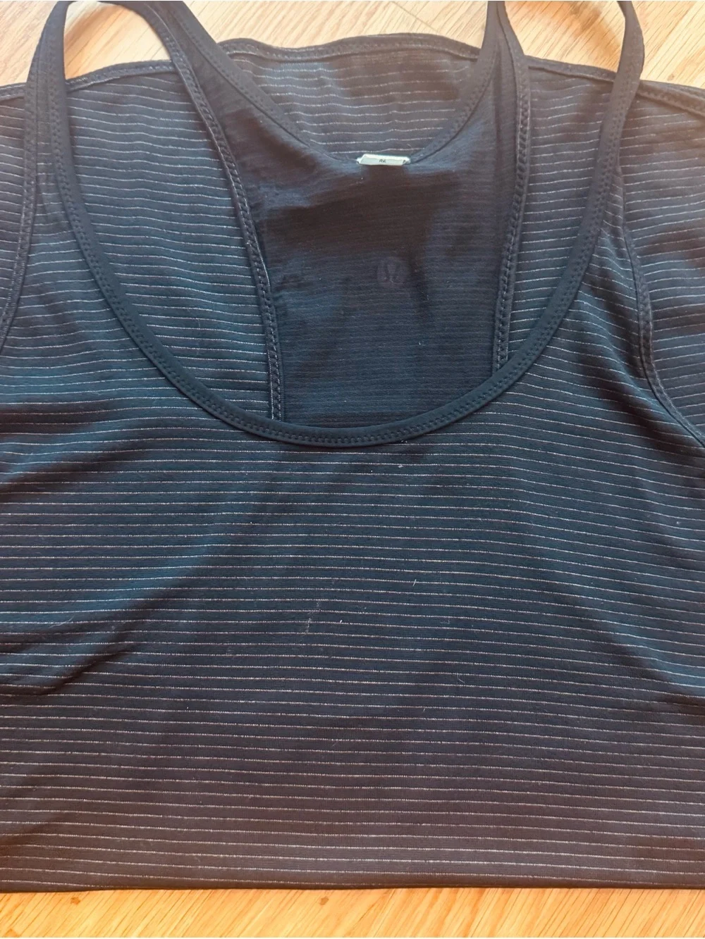 Lululemon Black Striped Racerback Tank, Sz 8